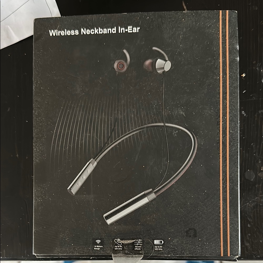 Wireless Neckband In-Ear Headphones - Black